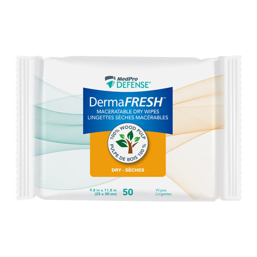 DermaFRESH™ Maceratable Personal Dry Cleansing Wipes - 20 Packs of 50