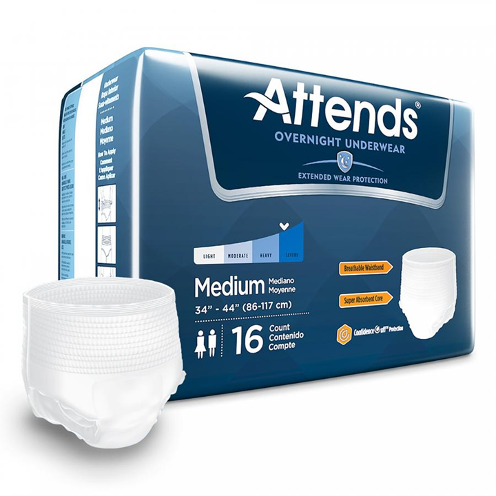 UNDERWEAR PROTECTIVE OVERNIGHT MED 34-44IN CA/4X16 APPNT20 P64 - ActivKare