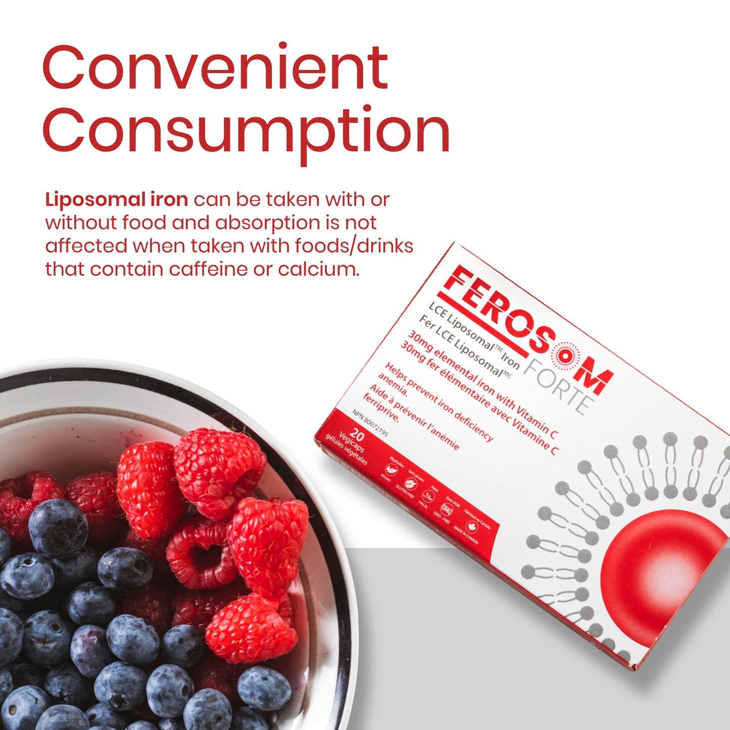 Ferosom Forte LCE Liposomal Iron Supplement - ActivKare