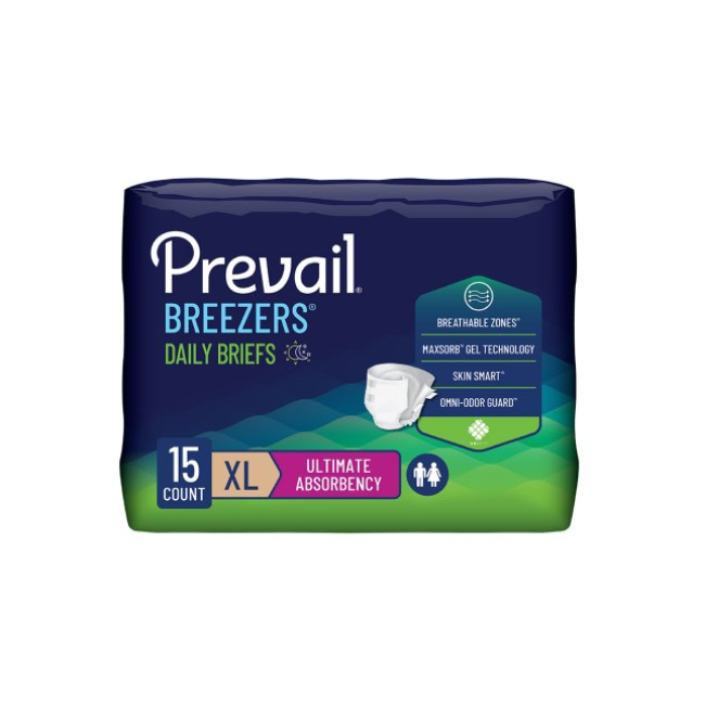 BRIEFS PREVAIL BREEZERS X-LRG 59-64IN BEIGE CA/4 X 15S P56 - ActivKare