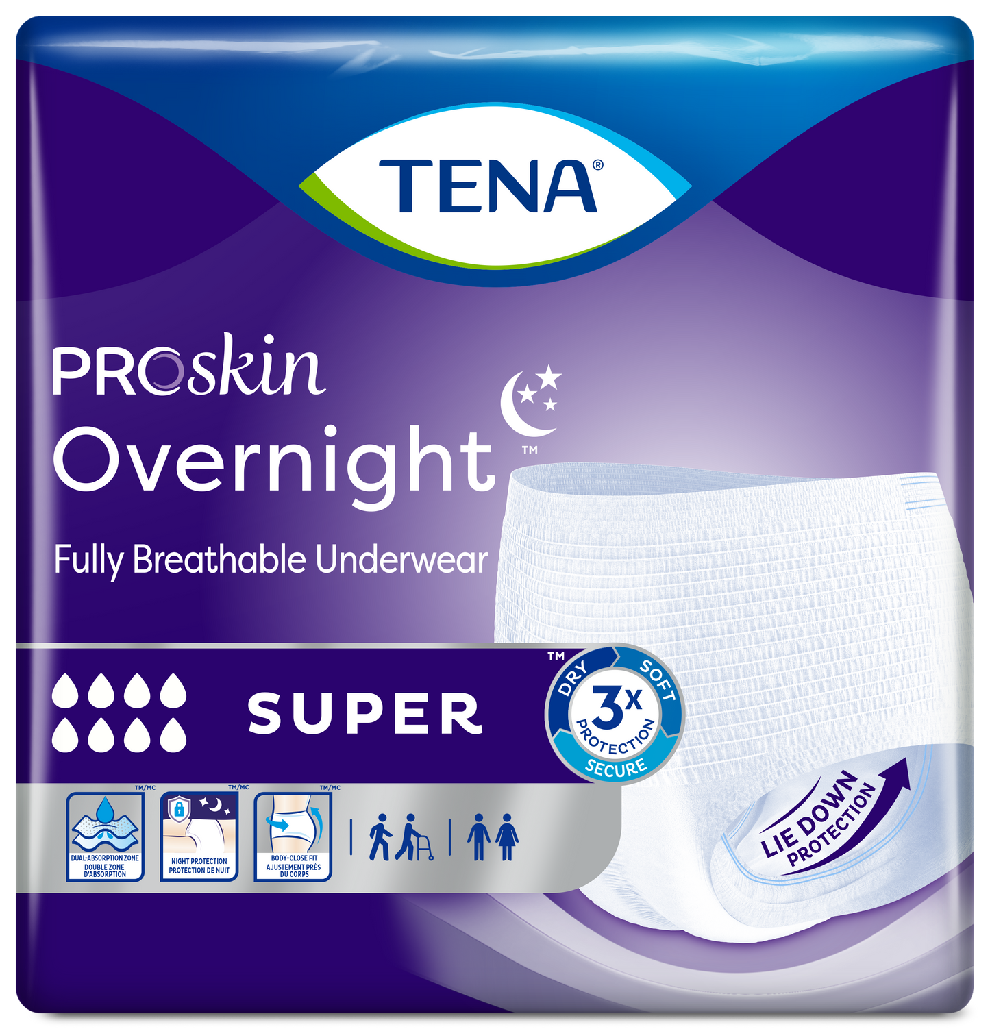 TENA ProSkin Overnight™ Super Protective Incontinence Underwear - ActivKare