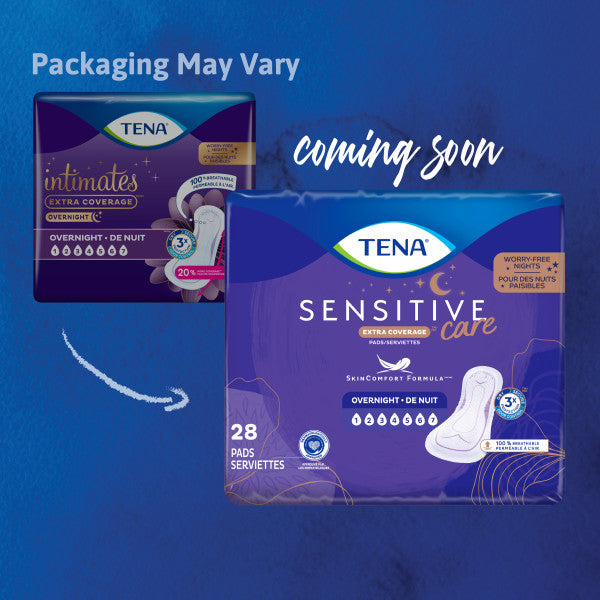 TENA Sensitive Care Extra Coverage Overnight Pads - ActivKare