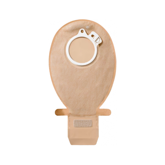 SenSura Click 2-Piece Drainable Ostomy Pouch, Maxi, Opaque, Flange Size, 70mm Yellow - Box of 10