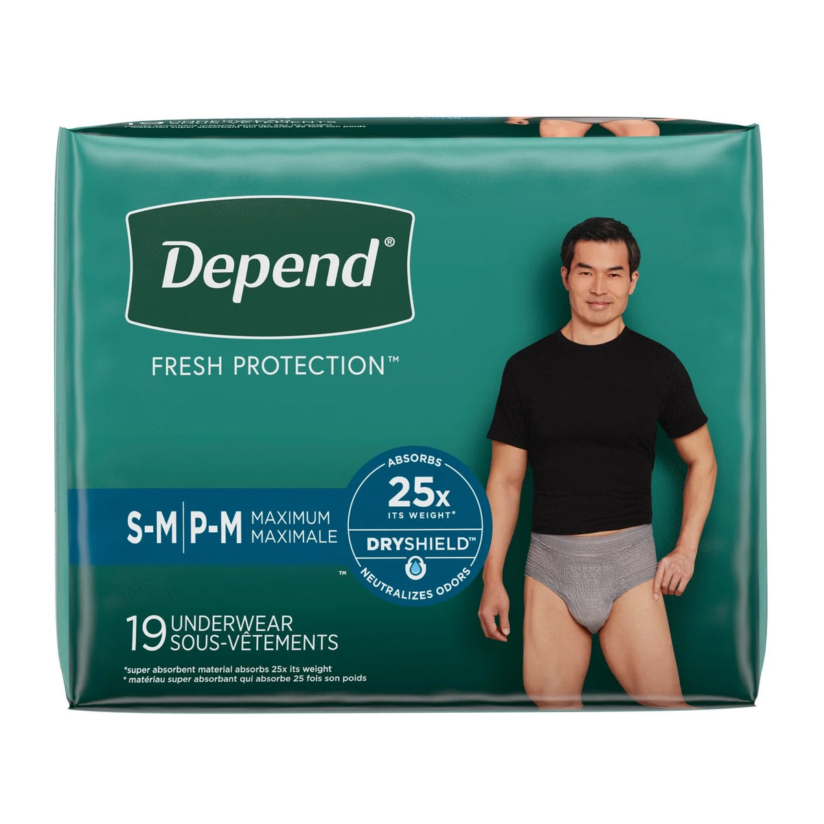 Depend Fresh Protection Incontinence Underwear for Men