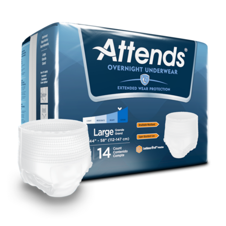 UNDERWEAR PROTECTIVE OVERNIGHT LRG 44-58IN CA/4X14 APPNT30 P50 - ActivKare