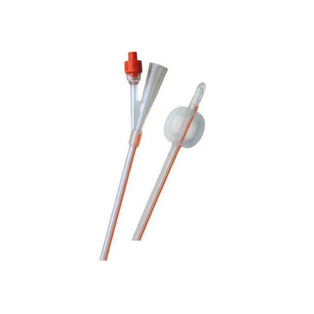 Folysil Urological Catheter, 100% Silicone, Coude, 2-way Pediatric Foley, 8Fr - Box of 5