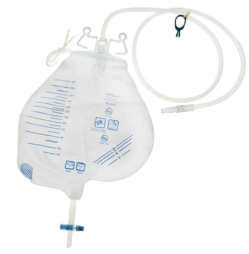 AMSure Urinary Drainage Bag, 2000mL, Anti-Reflux Valve, Sampling Port, Hanger - Case of 20