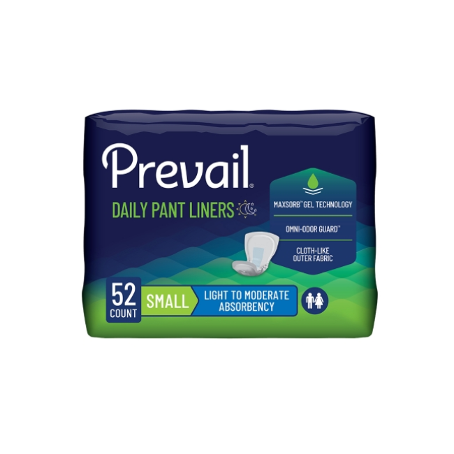 PAD INCONTINENCE PREVAIL LIGHT P48 SMALL 6 X 13IN WHITE CA/4 X 52S - ActivKare