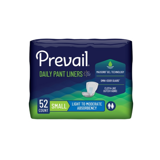 PAD INCONTINENCE PREVAIL LIGHT P48 SMALL 6 X 13IN WHITE CA/4 X 52S - ActivKare