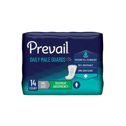PAD INCONTINENCE MALE GUARD PREVAIL CA/9 X 14S - ActivKare