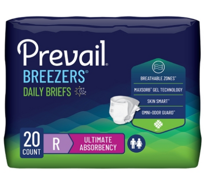 BRIEFS PREVAIL BREEZERS REGULAR 40-49IN LAVDR CA/4 X 20S (BRZ-016) - ActivKare