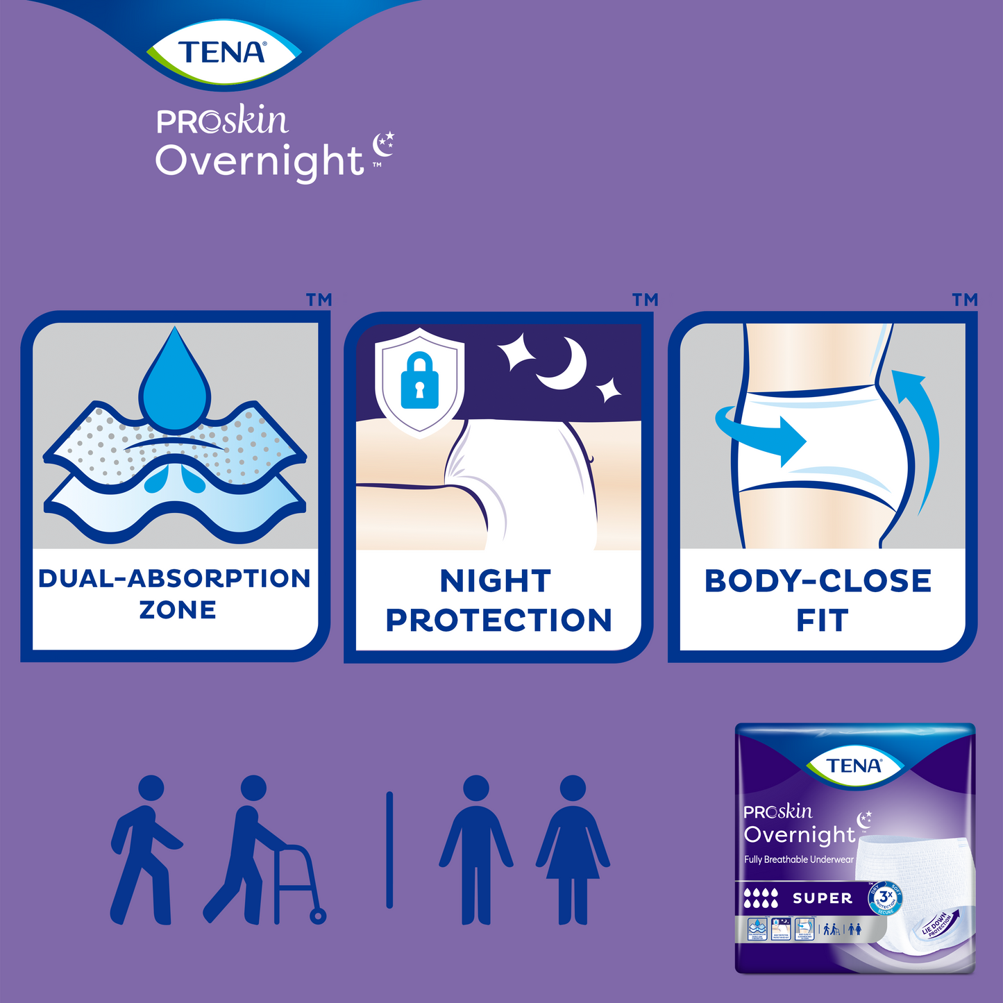 TENA ProSkin Overnight™ Super Protective Incontinence Underwear